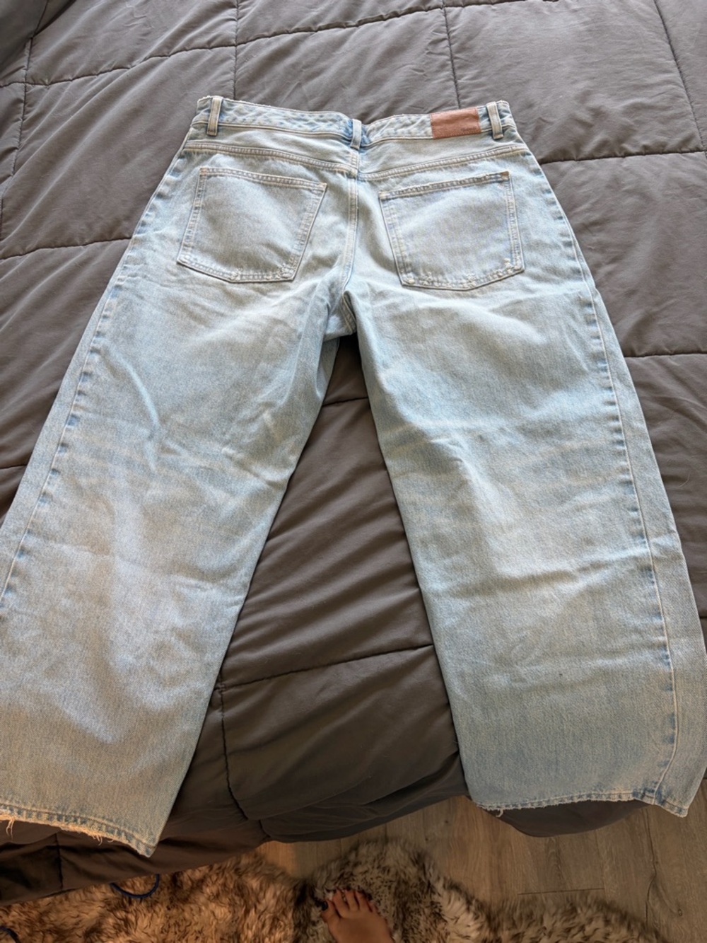 NWT Madewell Light Wash Curvy Pieced Barrel-Leg Jeans - Picture 2 of 5